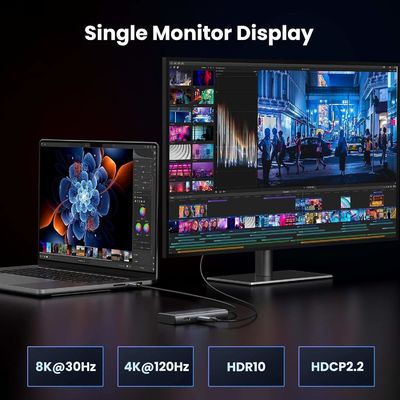 Revodok 206 Docking Station 6 In 1 USB C Dock Dual HDMI 4K