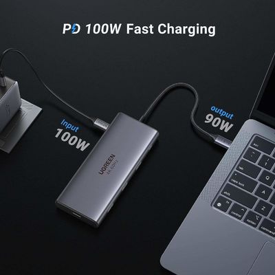 Revodok Pro 109 USB C Multiport Adapter 9 In 1 10Gbps USB C 3.2 & USBA 3.2 100W