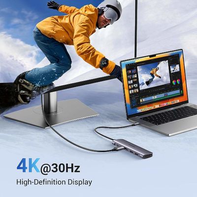 4K HDMI Network Device 1071 USB C Hub For Laptop 7 In 1 USB C Dongle