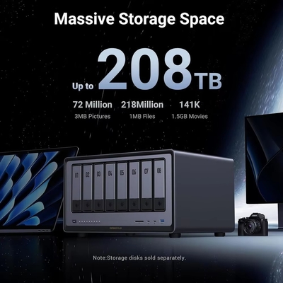 UGREEN NASync DXP8800 8-Bay NAS Intel i3 1215u 6 cœurs 10 GbE sans disque