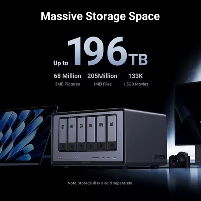 Ugreen DXP6800 Pro NAS SATA de 6 bahías Intel Core i5 de 12.ª generación