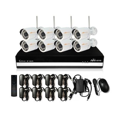 8Ch Night Vision Waterproof CCTV Camera System with H.265 P2P POE NVR Kit for Enhanced Security