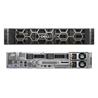 خادم PowerEdge R740 2U المثبت في الحامل مع 24 فتحة DIMM DDR4 و 16 x 2.5" SAS/SATA ومزود طاقة تيتانيوم 750 واط